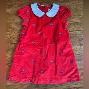 Red corduroy dress